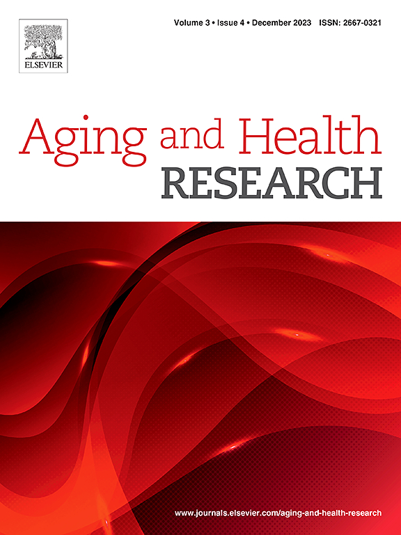 Go to journal home page - Aging and Health Research